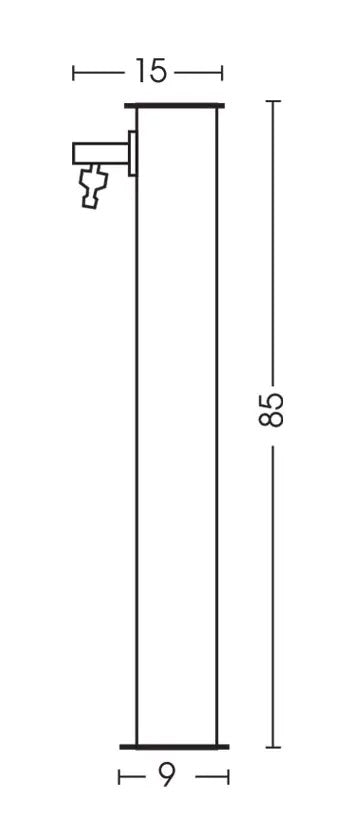 Fontana da Giardino con Rubinetto Belfer 42/Q Tortora