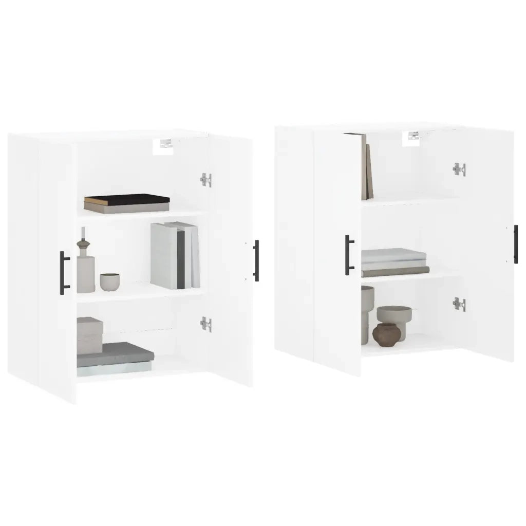 Armadietto a Muro | Mobili a Parete 2 pz Bianchi 69,5x34x90 cm