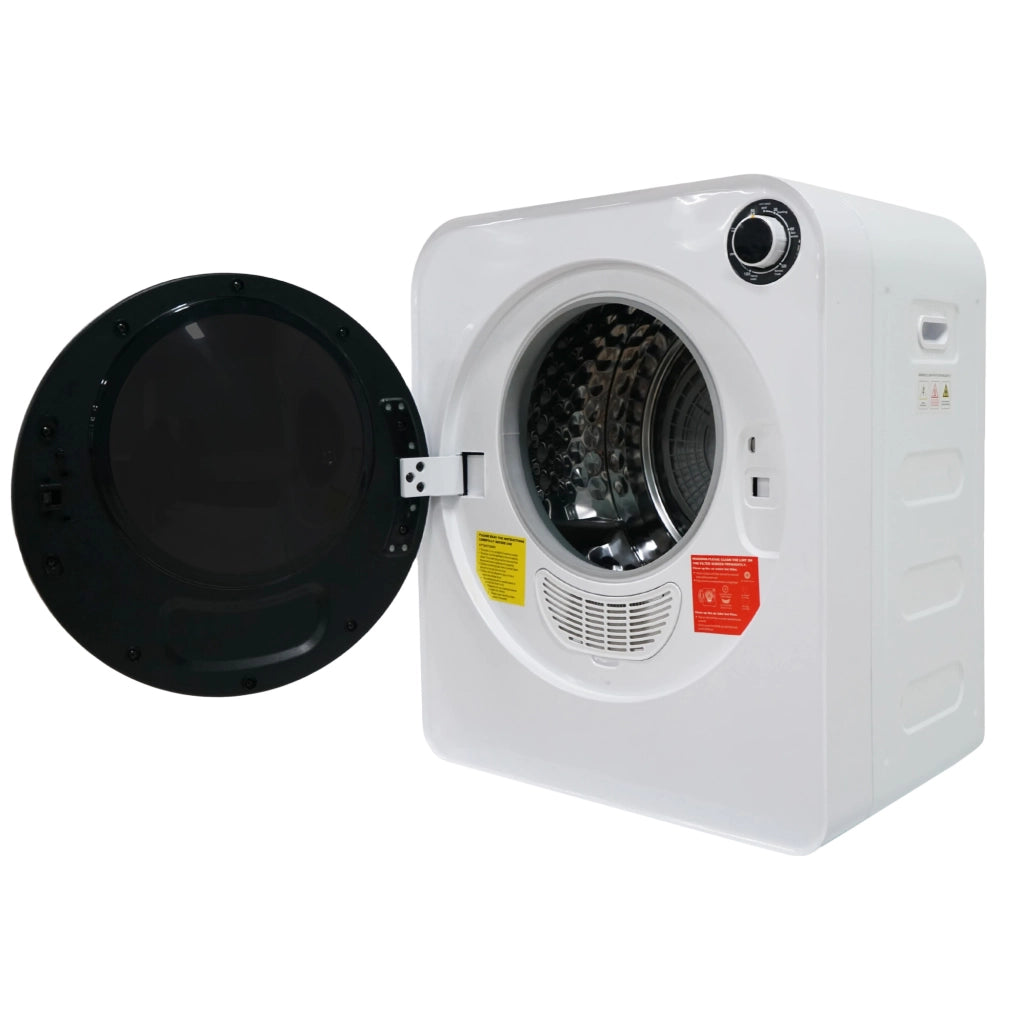 Asciugatrice compatta 4 kg; 4 programmi con raffreddamento; installazione a parete o in colonna; bianca