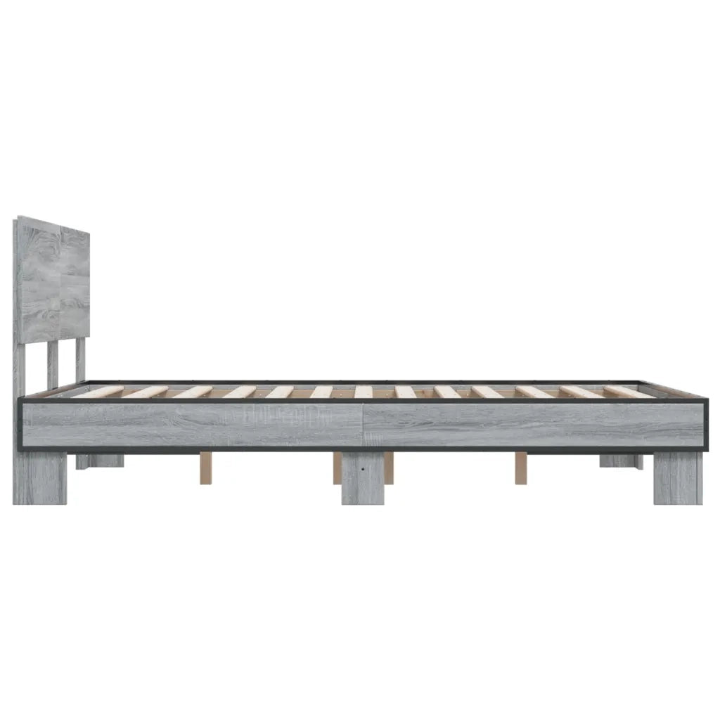 Giroletto Grigio Sonoma 140x190 cm in Legno Multistrato Metallo 3280215