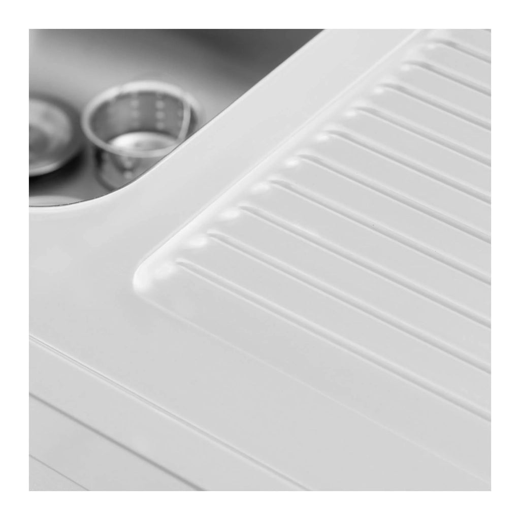 Lavello professionale in acciaio inox su mobile base con lavello in acciaio inox (1 vasca: 400 x 400 x 240 mm altezza paraschizzi: 100 mm piedini regolabili) 14_0005022