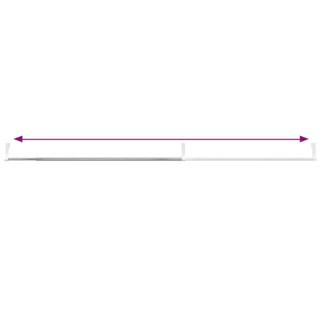Binari per Tende 2 pz Bianco e Argento 60-105 cm Alluminio 154614