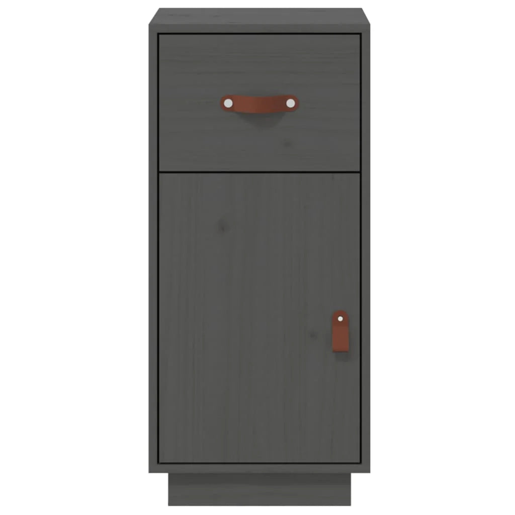 Buffet credenza cassettiera armadio mobile contenitore organizer per cucina soggiorno salotto 34 x 40 x 75 cm legno massello di pino grigio 02_0031785