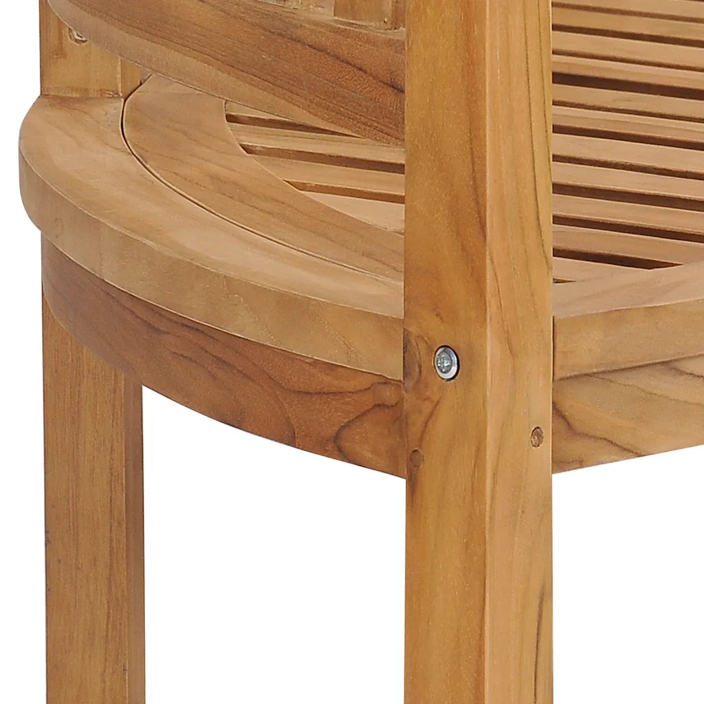 Panchina a Forma di Banana 180 cm in Legno Massello di Teak 310494