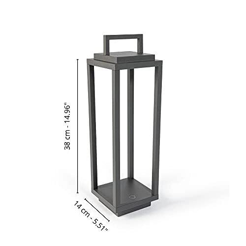 AB+ 9105517002 ab+ by Abert Resort Lampada da tavolo portatile ricaricabile IP54 LED integrato dimmerabile colore Corten