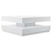 Tavolino con piano girevole pannello in fibra di legno 76 x 76 cm bianco 03_0004126