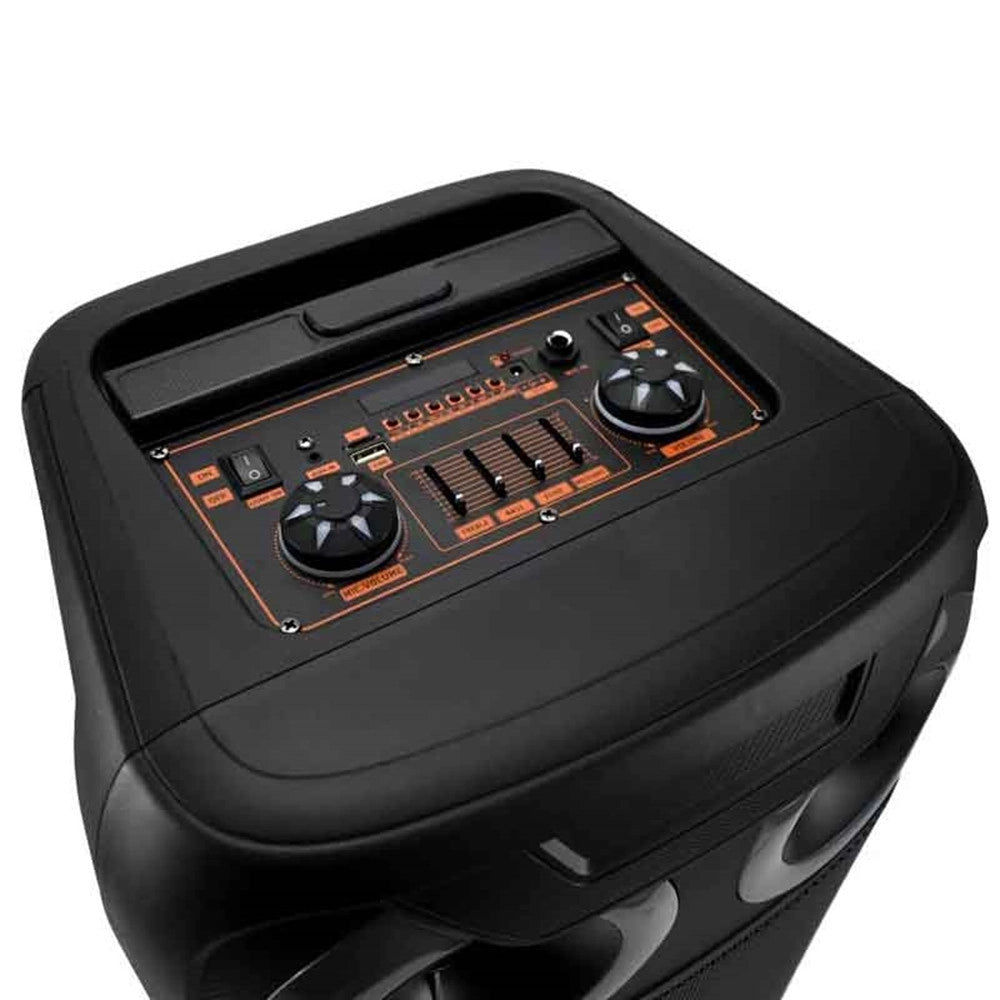 Trade Shop - Altoparlante Bluetooth Karaoke Con Microfono Telecomando Effetti Di Luce Led Rgb Q-yx8000 -