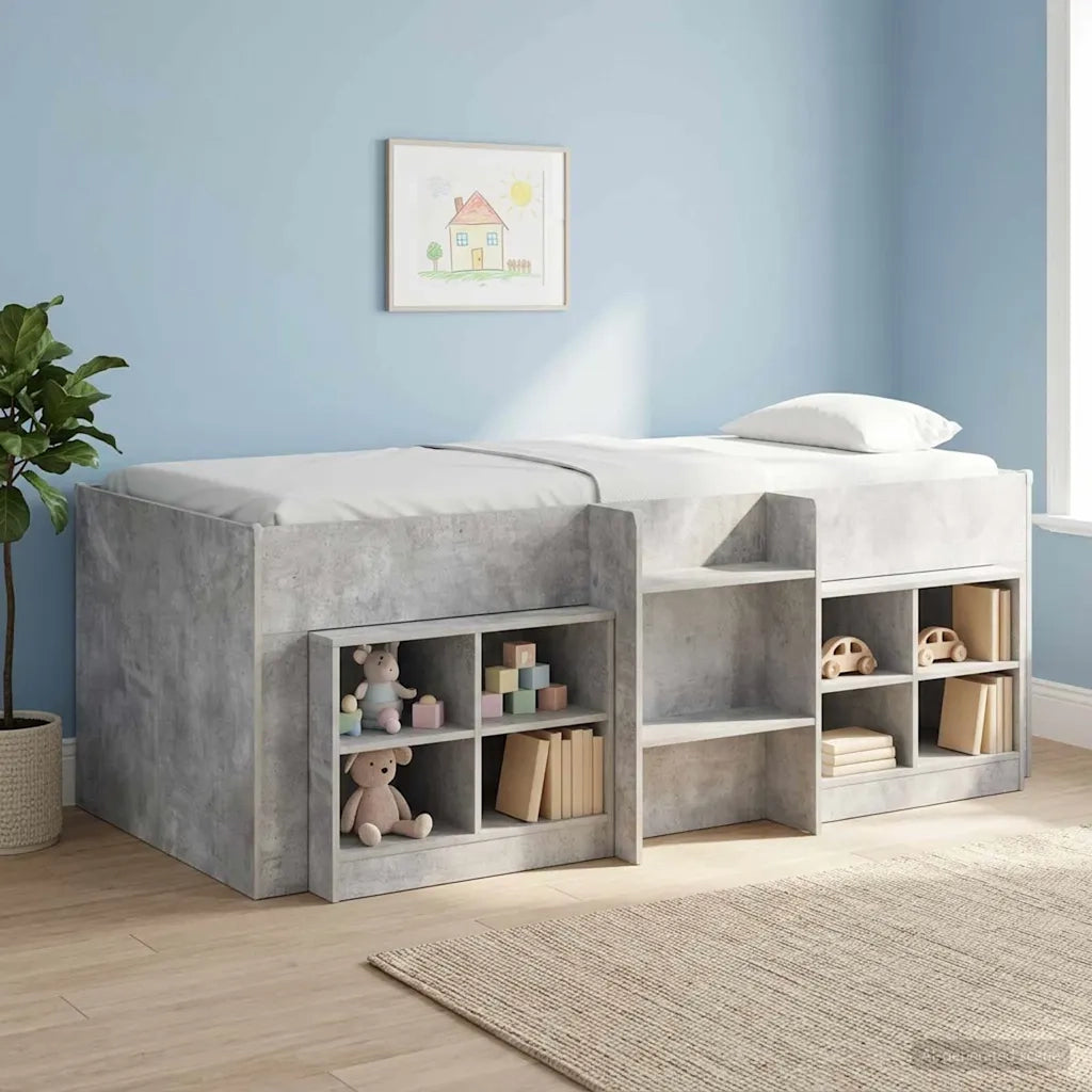 Armadietto per letto 2 pz Grigio Cemento 66 x 33 x 48 cm CFW4840763