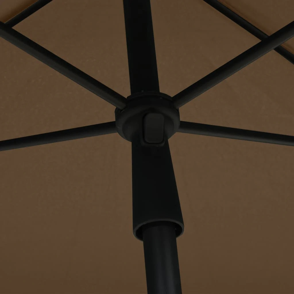 Ombrellone da giardino con palo 210 x 140 cm tortora 02_0008329