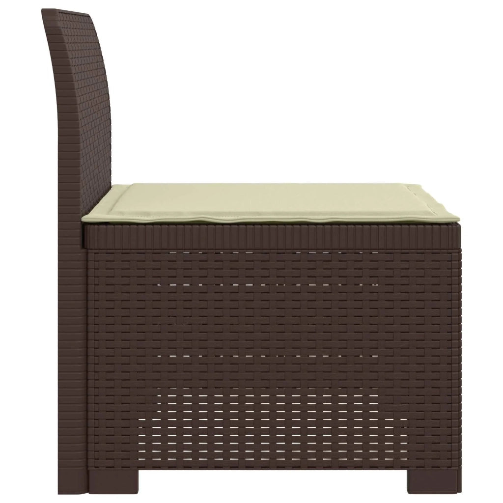 Divano da Giardino a 1 Posto con Cuscino Aspetto Rattan PP 8011784