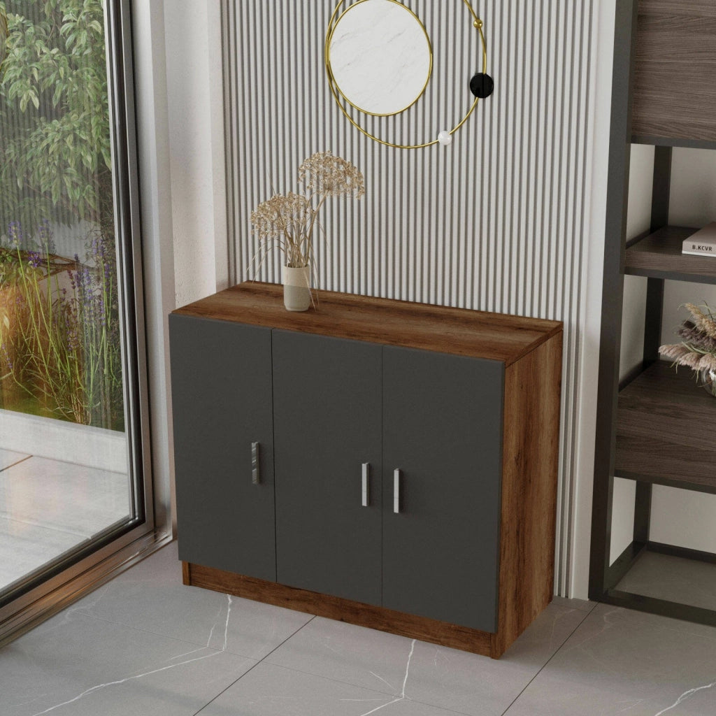 Nari, set da Ufficio Modulabile, Marrone Noce