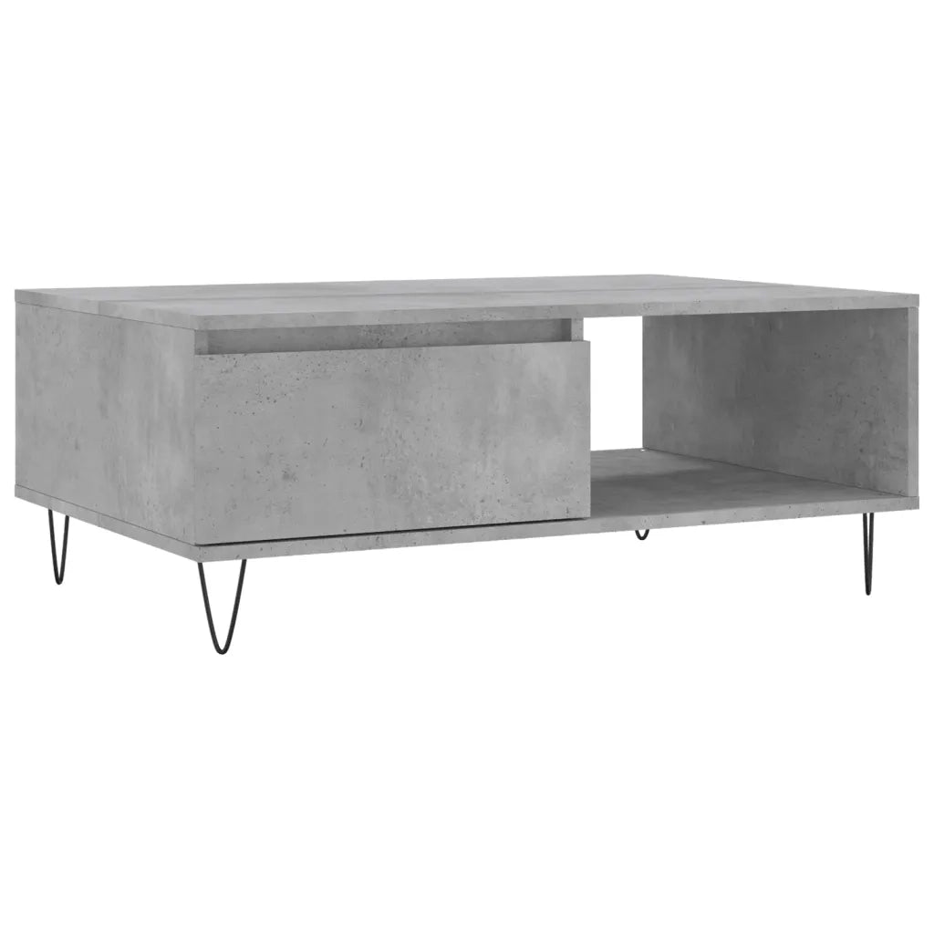 Tavolino da Salotto Grigio Cemento 90x60x35cm Legno Multistratocod mxl 127977