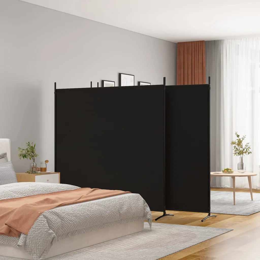 Divisorio a 4 Pannelli Nero 698x180 cm in Tessutocod mxl 120927