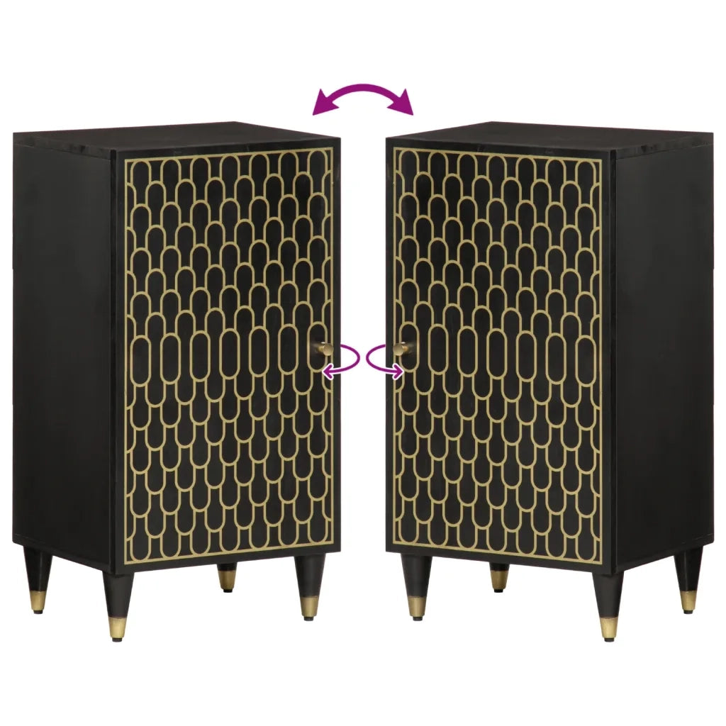Credenza 40x33x75 cm in Legno Massello di Mango 358344