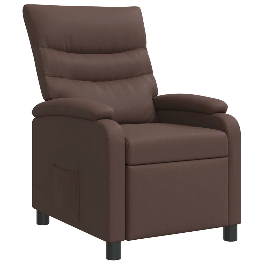Divano Sedia-Poltrona reclinabile Marrone Similpelle 357050