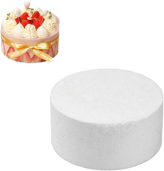 Decorazione per torta in schiuma di gomma - 7 cm - per presentazione e pratica - adatto per matrimoni e feste di compleanno - forma di torta