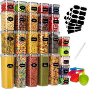 Set di conservazione per il cibo - contenitori per la conservazione della frutta e verdura - set di conservazione per riso zucchero pasta - organizzatore per la cucina - contenitori per la conservazione - contenitori per la conservazione del cibo