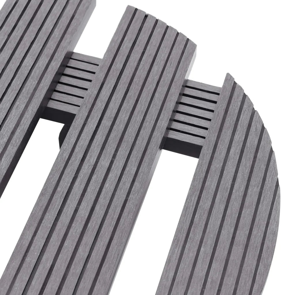 Carrelli Porta Piante 4 pz Grigi Ã˜30x7,5 cm WPC cod mxl 61374