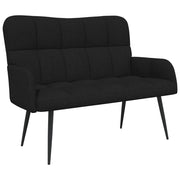 Divano | Divano da soggiorno | Sofa a Due Posti Nero 115 x 61 x 87 cm Tessuto