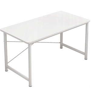 Scrivania per computer per ragazzi, stile Loft moderno, con un grande piano di 100 cm, colore bianco.