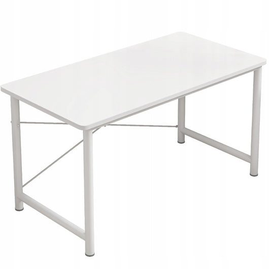 Scrivania per computer per ragazzi, stile Loft moderno, con un grande piano di 100 cm, colore bianco.