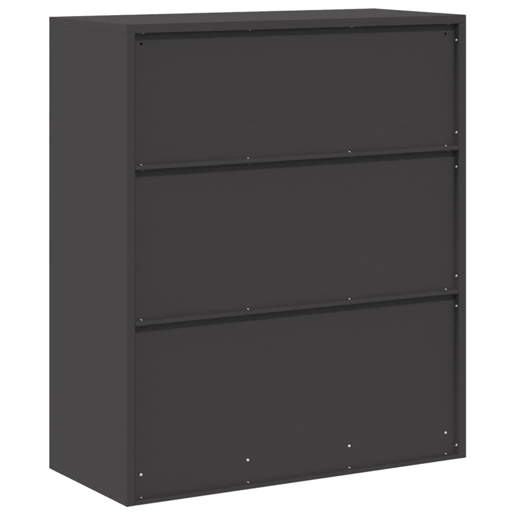 Armadio Nero 90 x 40 x 105 cm Acciaio