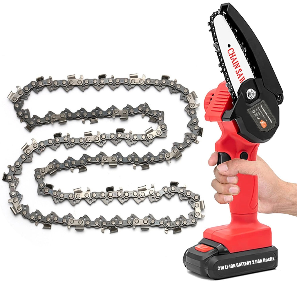 Catena per Motosega Elettrica 8" – Acciaio di Alta Qualità | Passo 3/8", 48 Maglie, 24 Denti