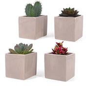 Vaso decorativo per piante grasso - 6,5 cm - grigio perla - utilizzo multifunzionale
