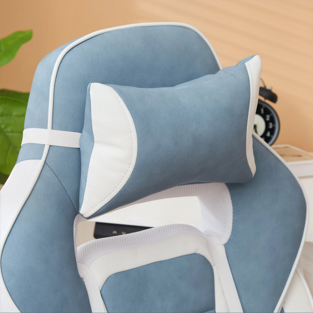 Sedia Gamer Reclinabile con Poggiatesta e Poggiapolsi Regolabile ¨C Zephmum ¨C Blu