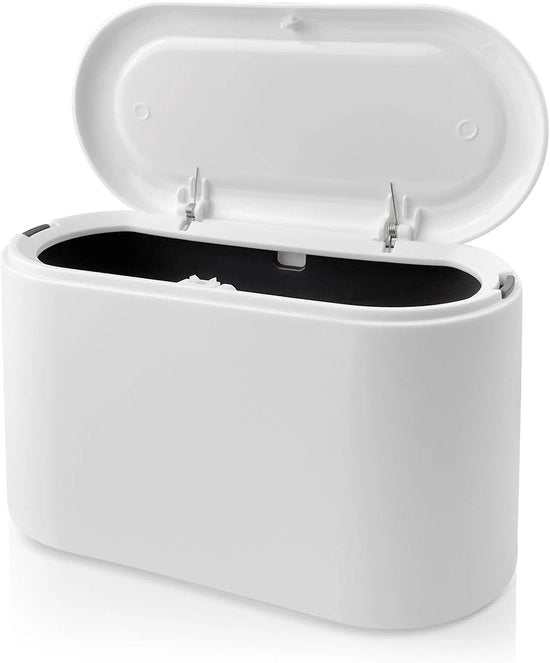 Mini raccolta rifiuti con coperchio - Raccolta rifiuti per cucina e ufficio - 1 pezzo - 2 litri