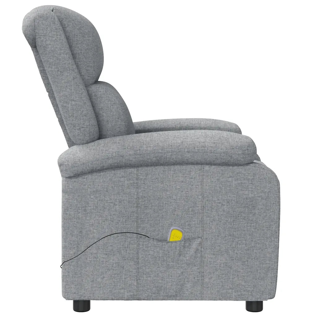 Poltrona Massaggiante in Tessuto Grigio Chiaro 322464