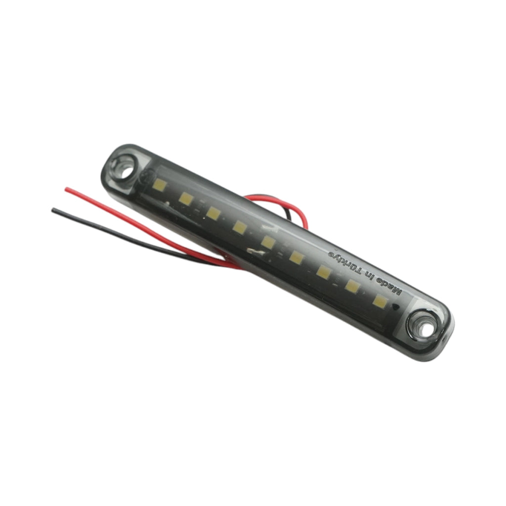 Luce di posizione laterale a LED sottile 12-24V bianco fumo 100x15x10mm FR0176