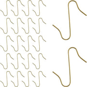 Decorazioni per albero di Natale a forma di S, 200 pezzi, hanger per albero di Natale, decorazioni per albero di Natale, giallo oro, decorazioni per feste