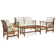 Set Divani da Giardino 4 pz con Cuscini in Massello di Acacia 3057987