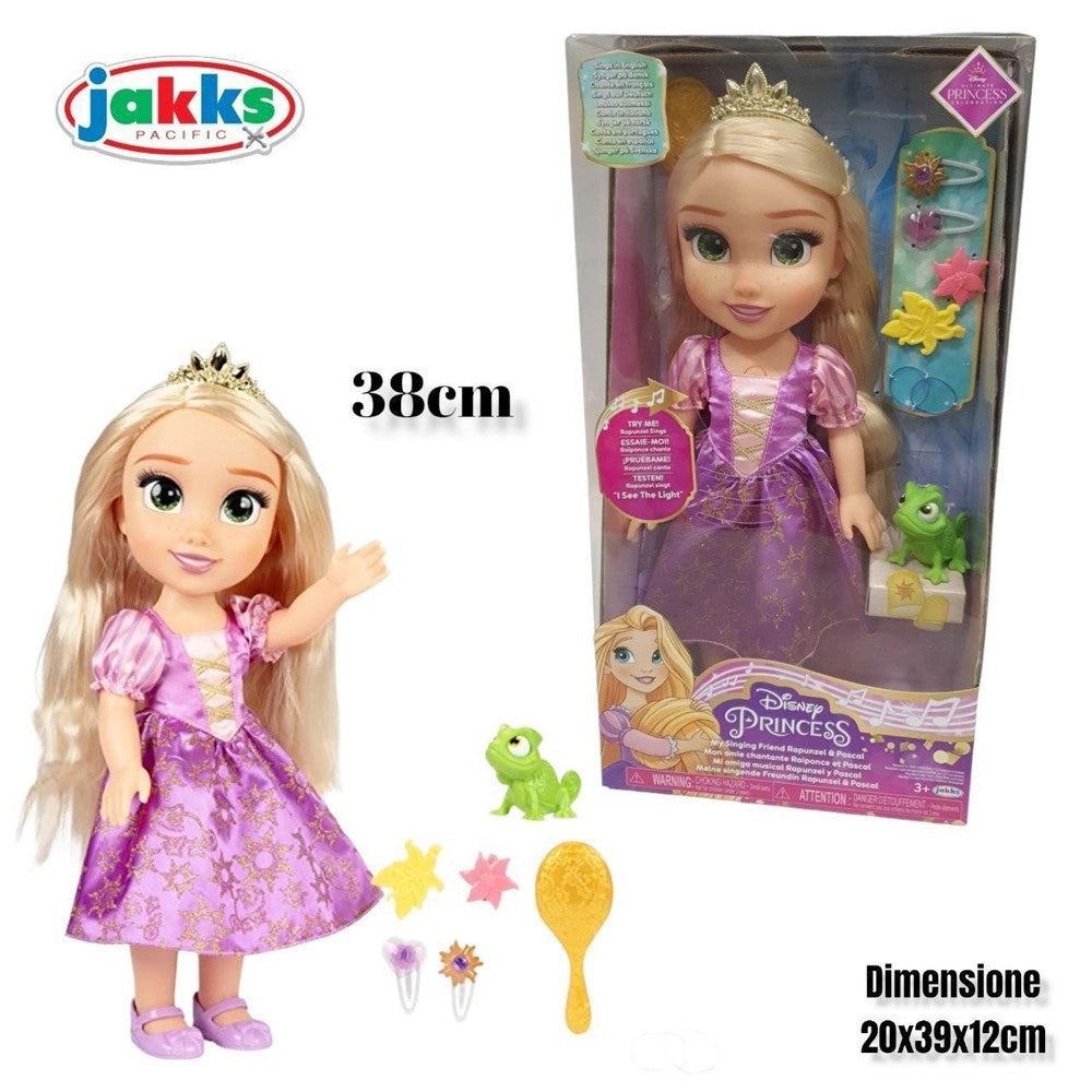 Trade Shop - Principessa Disney Rapunzel 38 Cm Bambola Parlante Raperonzolo Canta In Italiano -