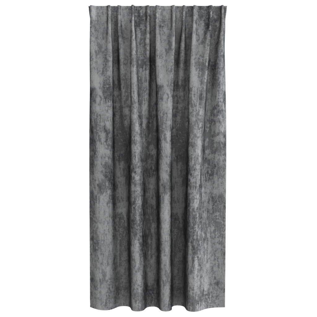 Tende di Velluto 2 pcs con Occhielli Grigio 175x140 cm