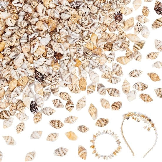594 pezzi di conchiglie spiraliformi naturali - conchiglie forate per il mare per fare gioielli e artigianato
