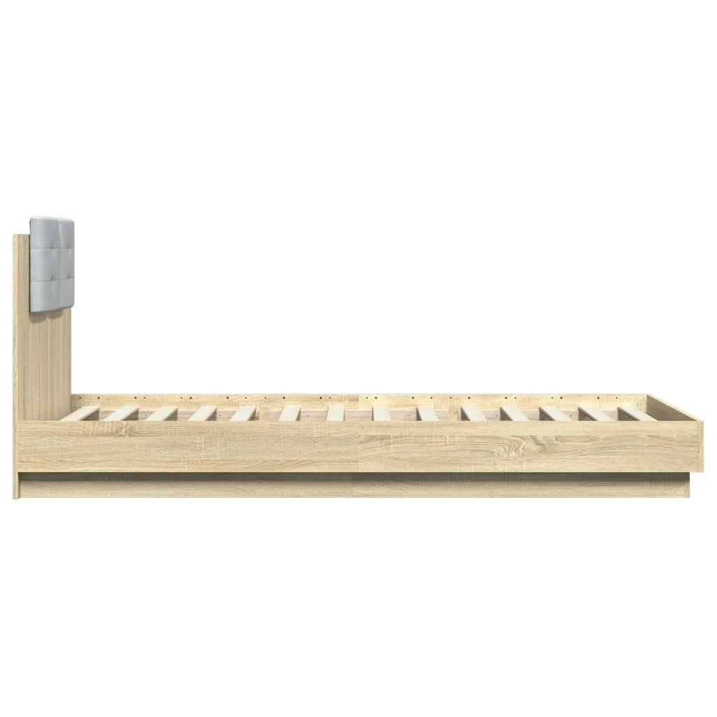 Letto con LED Rovere Sonoma 80 x 200 cm Legno ingegnerizzato 3429662