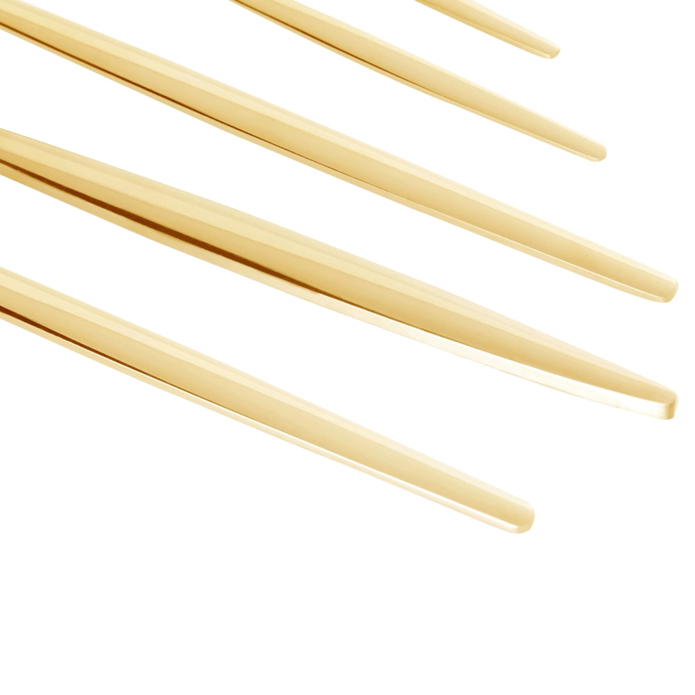 Set di posate in acciaio inox oro 30 pezzi per 6 persone Coltello Cucchiaio Forchetta Cucchiaio Forchetta per torte Design moderno