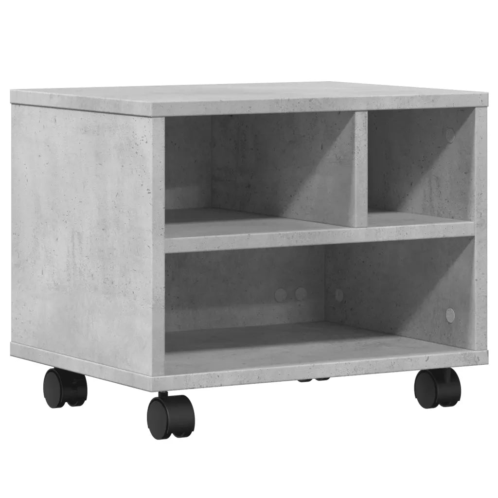 Supporto per Stampante con Ruote Grigio Cemento 41x32x34,5 cm CFW3814198
