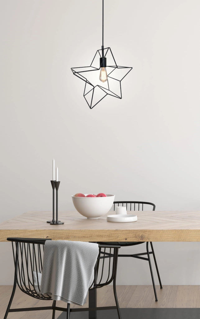 Lampada a sospensione Candellux Gwiazdka nera E27 120cm