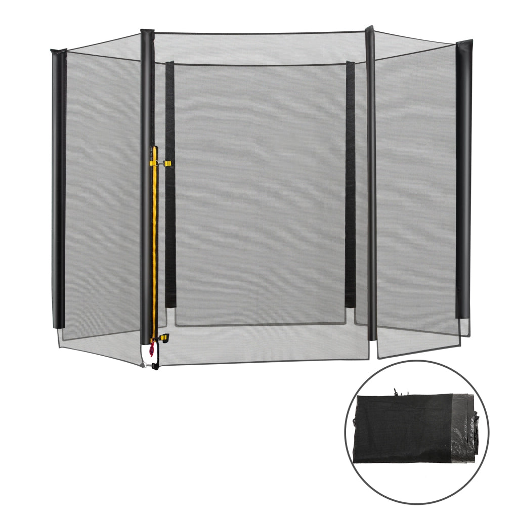 Trampolino con Rete di Sicurezza ¨C Zephmum ¨C 305x180 cm Nero
