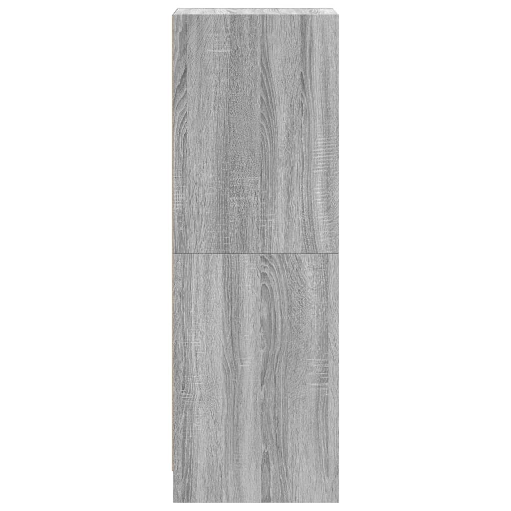 Buffet credenza cassettiera mobiletto mobile contenitore organizer per cucina soggiorno salotto con ante in vetro Sonoma 35 x 37 x 109 cm grigio 02_0030124