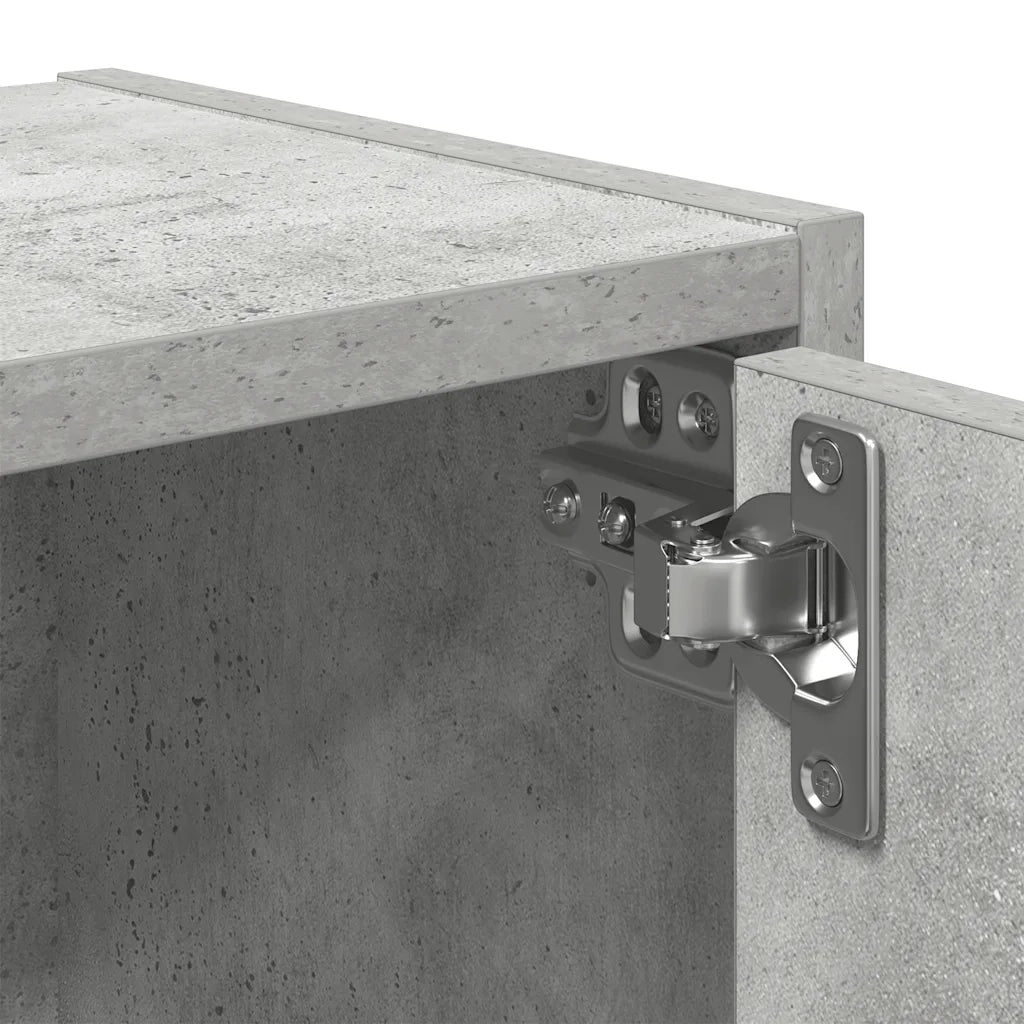 Libreria Grigio Cemento 40x24x102 cm in Legno Multistrato