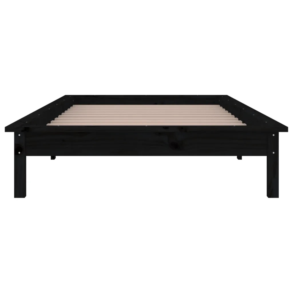 Giroletto LED Nero 75x190cm Small Single in Legno Massello