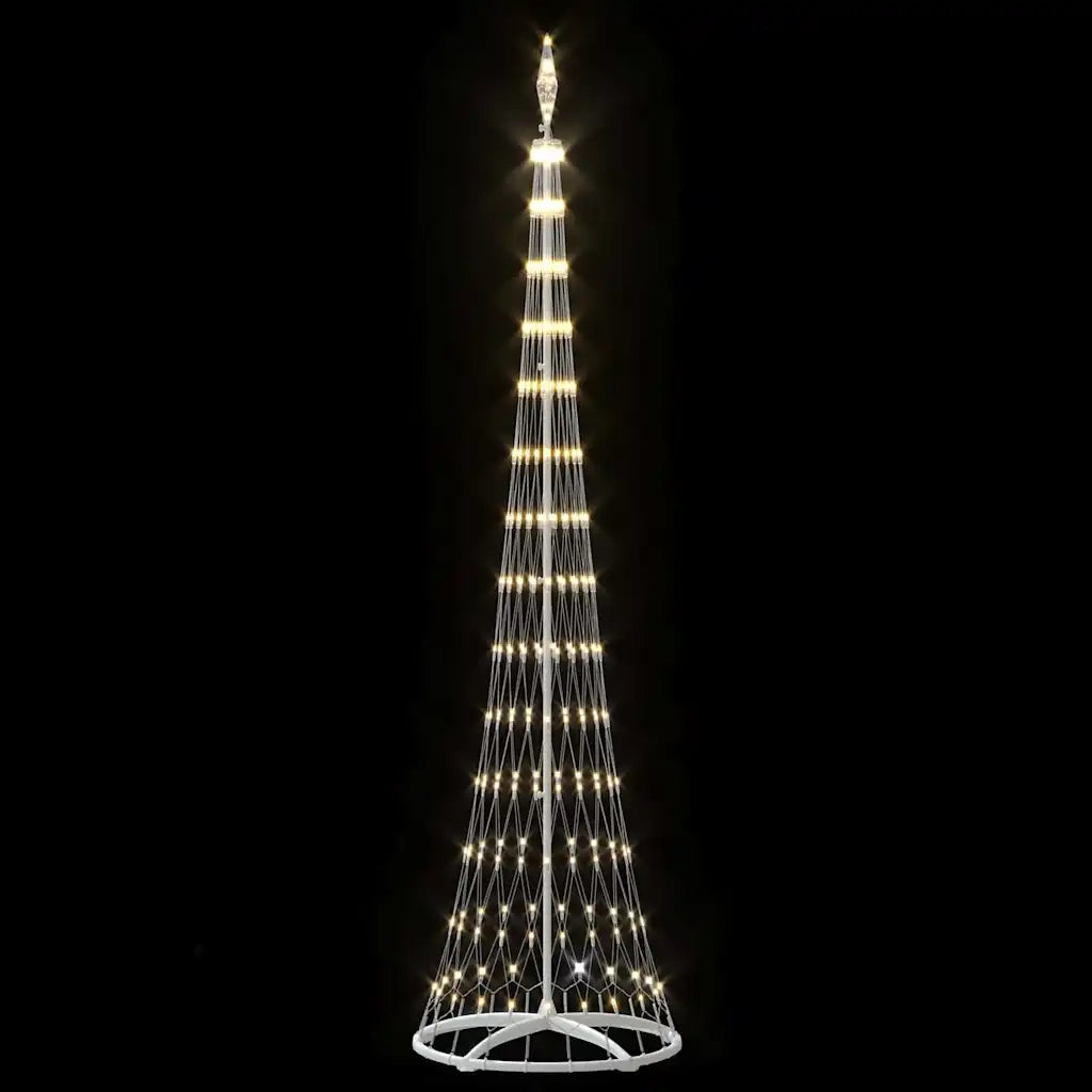 Albero di Natale LED con 290 LED Bianco caldo 250 cm Metallo
