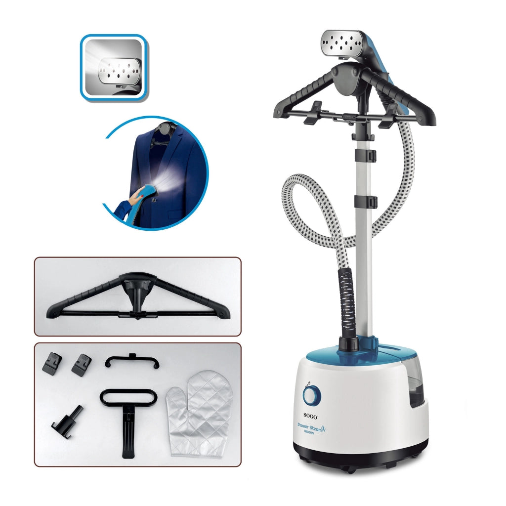 Ferro da stiro a vapore con piastra ceramica, serbatoio 250ml, controllo temperatura automatico 2600W - SOGO