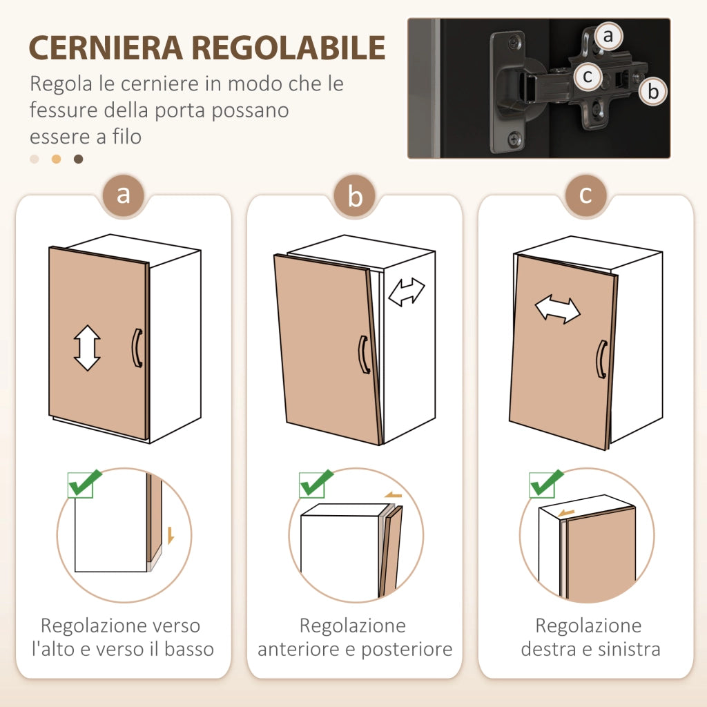Mobile Cucina Multiuso Dispensa con Mensola e Foro Passacavi 100x40x180 cm in MDF Nero