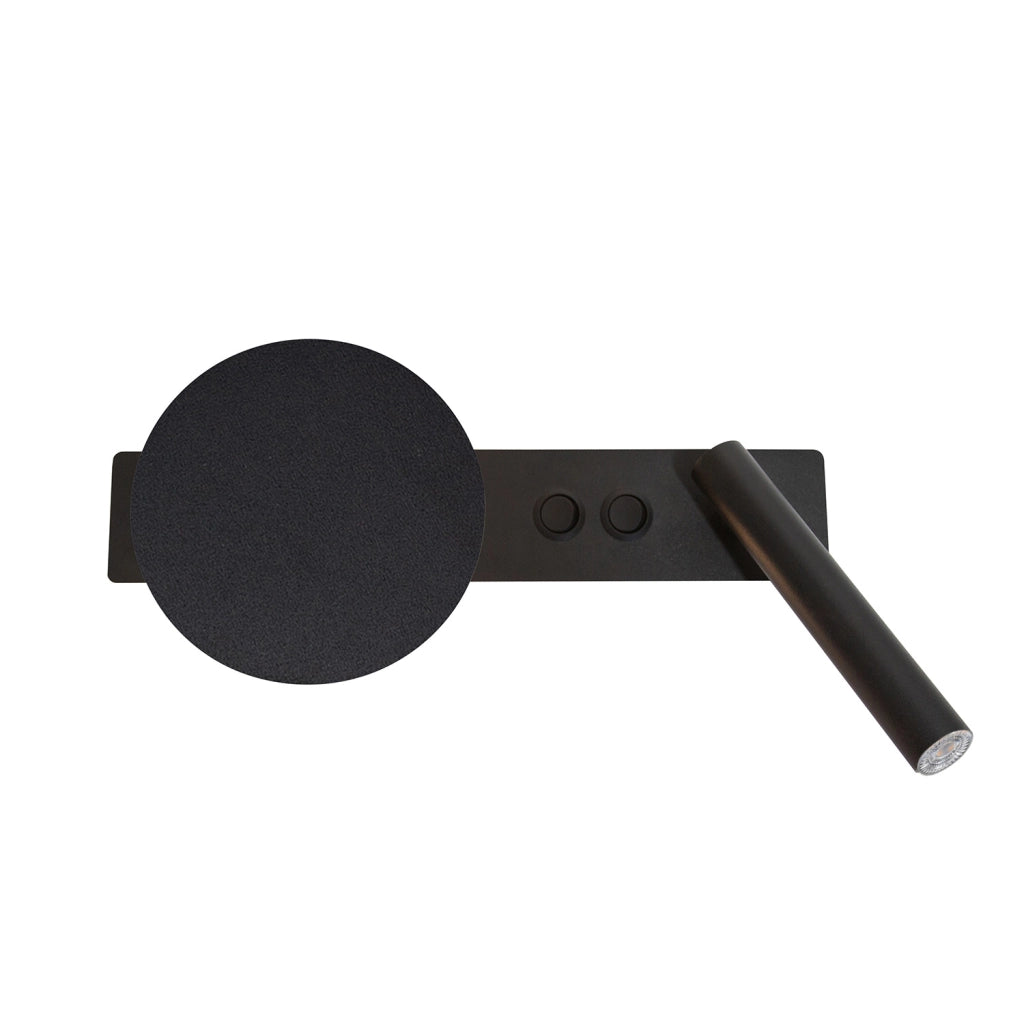 Applique moderna nera 2 luci G9 con interruttori Hotel Mood