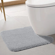 Tappeto per bagno estremamente spesso con foro Antiscivolo tappeto per bagno assorbente e resistente alla caduta Tappeto per bagno super soffice con microfibra 50 x 60 cm, grigio chiaro